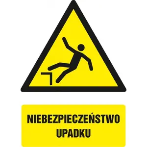 Safety Sign PROCERA Znak TDC 'Niebezpieczeństwo upadku' – PROCERA BH-GF023BKPN