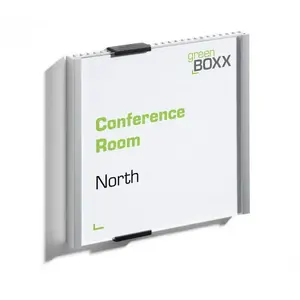Sign holder Staples INFO SIGN 15 x 15 cm — acrylic panel with silver aluminium frame