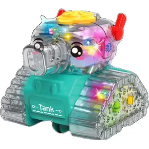 Mechanical toy tank ProNice TR-64388-0, transparent body with light, 1 piece