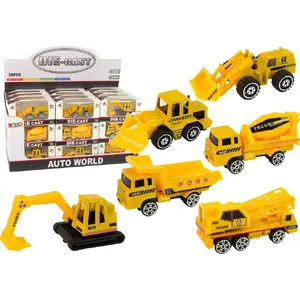 LEANToys construction vehicle die-cast toy assortment, model 13301, assorted types