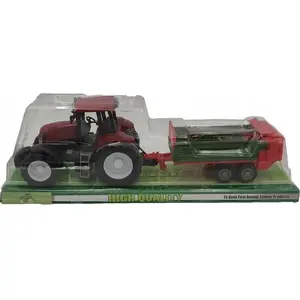 Rotaļu traktors ar mazu izkliedētāju TEKA 551703 — mehāniska rotaļlieta lauku spēlēm