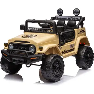 Child ride-on car Toyota FJ Cruiser beige – battery-powered toy car for kids
