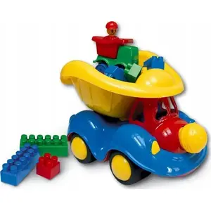 Механическая игрушка TEKA Samochód Pajacyk с конструктивными блоками, модель 613539