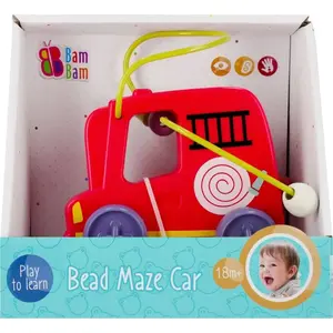 Mechanical toy vehicle Bambam BAM BAM POJAZD LABIRYNT STRAZ POZARNA 0/60 – Bambam brand, model 01536B