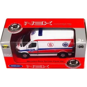 Die-cast Mercedes Sprinter 1:34 scale emergency van WELLY, white