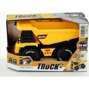 Mechanical toy truck Adar model 523166 — wind-up/clockwork drive, metal and plastic construction