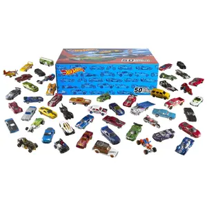 Набор транспортных средств MATTEL Hot Wheels 50-Car Pack — 50 металлических и пластиковых машинок, разноцветные, 3–99 лет
