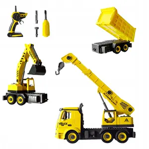 Woopie B5E1 remote-controlled construction vehicles set — XXL size, includes truck, excavator and crane
