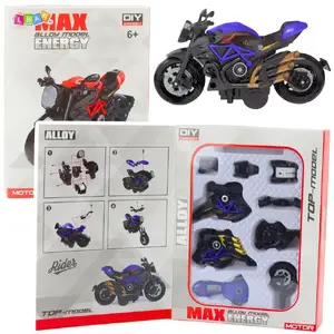 Metal Turnable Motorcycle 1:14 scale LEANToys model 1:14 (metal construction, for play and display)