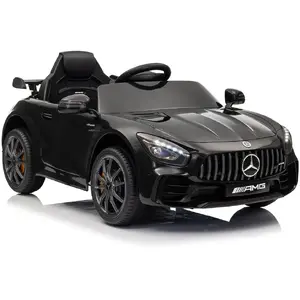 Ramiz electric ride-on car Mercedes GTR, black — children's battery-powered vehicle