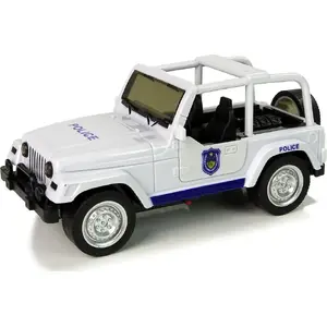 LEANToys policijas apvidus rotaļu mašīna 10031-uniw, balta, plastmasas bērniem