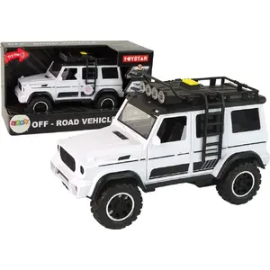 LEANToys remote-control off-road vehicle 1:14 scale white with sound and lights