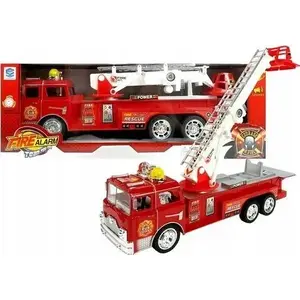 LEANToys fire truck with extendable ladder model 4523 — mechanical toy