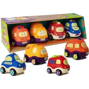 Toy vehicle set LEAN Sport Lean Sport Zestaw Autek Policja Ambulans 4 pcs push‑powered for infants