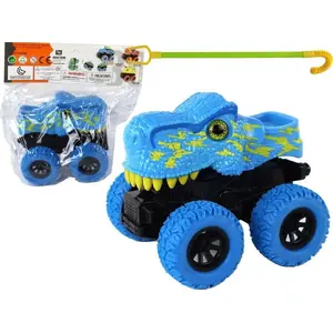 Ride-on Push Vehicle LEANToys Tyrannosaurus Rex with Rubber Wheels, Blue