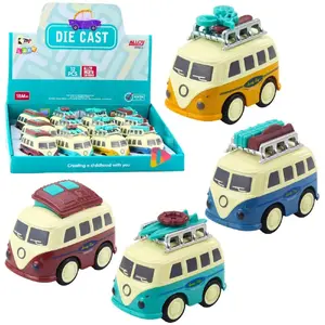 LEANToys metal touring camper toy with movable luggage and drive, model 23142