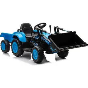 Ride-on Battery Tractor with Bucket Lean Cars BW-X002A — Blue