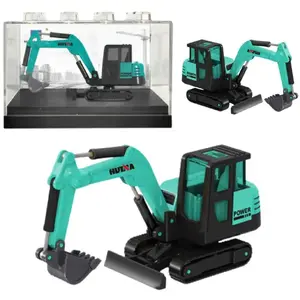 Rotaļlietu ekskavators HUINA 22733 metāla ar kāpurķēdēm zaļš mērogā 1:80