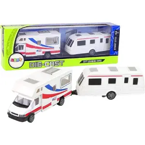 LEANToys camper trailer vehicle set with metal parts — model 12250
