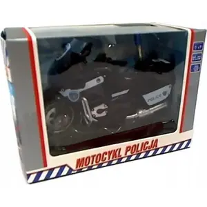 Rotaļu policijas motocikls Hipo M1217U, 13 cm, ar bateriju piedziņu, gaismu un skaņu