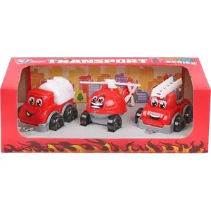 Technok mini fire truck toy set 3 pcs TEH6153 – small-scale mechanical play vehicles