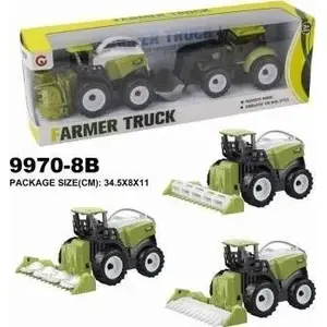 Woopie Traktor rolniczy 9970-8B MIX — mehāniskā rotaļlieta, modelis 9970-8B