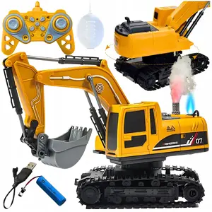 Remote-Control Excavator 1:22 scale Bounn with smoke function, R/C model