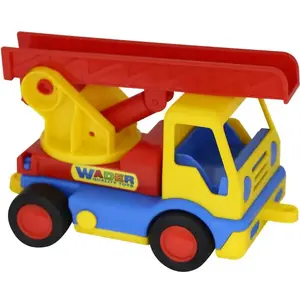Wader fire truck toy Bazik model 9678, plastic push-along rescue vehicle for children