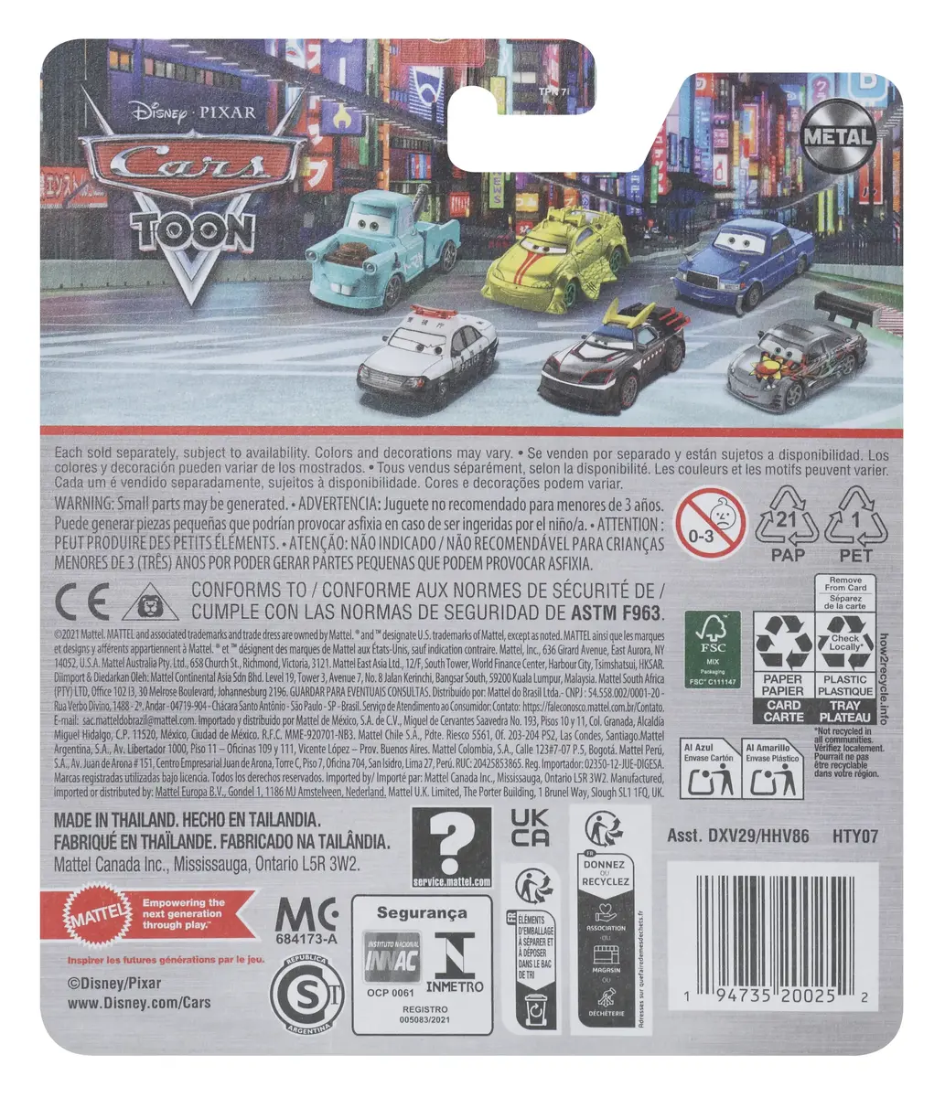 MATTEL Disney Pixar Cars Yokoza металлическая машинка Photo 2