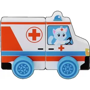 Wooden Ambulance Toy by TREFL — Model 602857, wooden play vehicle for children