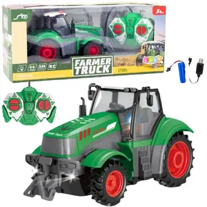 Tālvadāms zaļš lauksaimniecības traktors LEANToys 1:24 mēroga