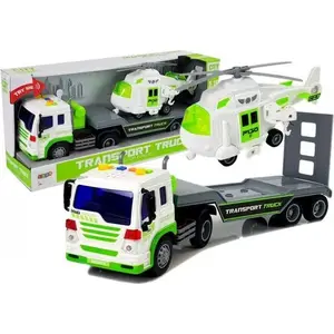 Remote-Controlled Lean Sport Auto Transporter 1:16 with Battery and Helicopter, LEAN Sport 6986
