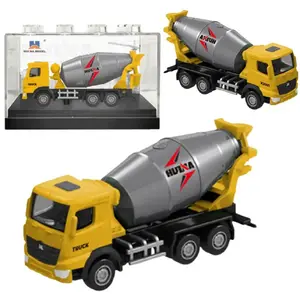 Betona maisītājs rotaļlieta HUINA metāla kolekcijas modelis 1:80, dzeltens