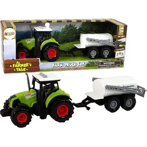 LEANToys bērnu rotaļu traktors ar piekabi, modelis 15218 — saimniecības mašīna