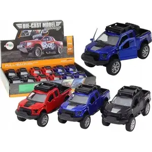 LEANToys aluminum pull-back off-road toy car, model 17634, colors: red/blue/black