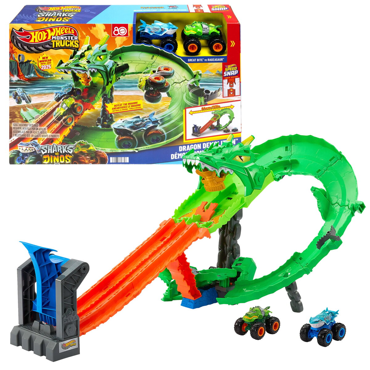 MATTEL Hot Wheels Monster Trucks Sharks