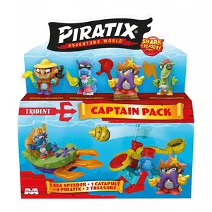 Mehāniskā rotaļlieta Orbico MBX PIRATIX TREASURE CAPITAM PACK 1x6 — 6 gab. kolekcijas komplekts