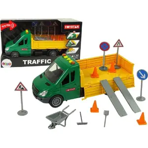 Mechanical friction-powered dump truck toy LEAN Sport model 10430 with sound — road accessories