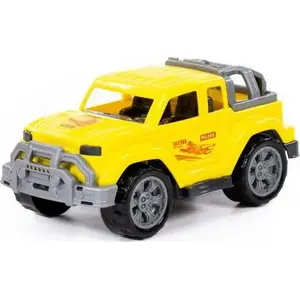Игрушечный автомобиль Wader Legionista-mini жёлтый — модель 84668, пластиковый каталка для детей