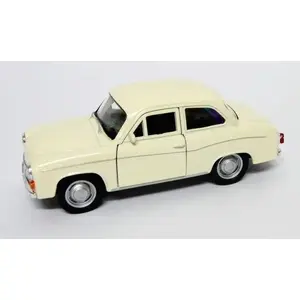 Die-cast model car Welly Syrena 105 scale 1:39 cream - detailed miniature