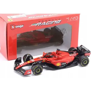 Die-cast model car Bburago Ferrari Racing 2023 Season #16 Leclerc, scale unspecified, metal-plastic construction