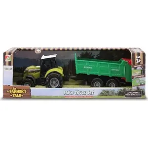Toy tractor with trailer Artyk Mini farma model 023519 — children's mechanical playset