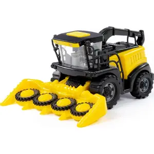 Polesie mechanical toy combine harvester model 92229, 26 cm, pull-back drive, mesh grain tank