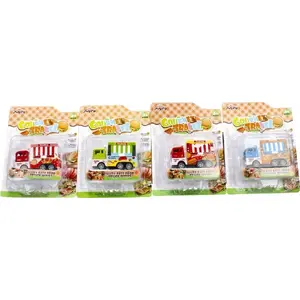 Play Food Truck Toy by mega creative, model 1927, plastic playset 14×18×5 cm, assorted designs