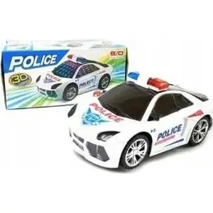 Mechanical toy Pegaz Toys Policja — wind-up police vehicle toy, mechanical action