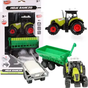 Механическая игрушка-трактор Mega Creative TRAKTOR B/O AKC MC MOJE RANCZO ZESTA PLPL 12/24, на батарейках
