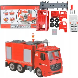 Mechanical toy fire truck ASKATO model 629630 — pull-and-twist turning mechanism