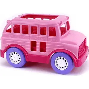 Механическая игрушка автобус TEKA Autobus różowy модель 570512, заводной механизм