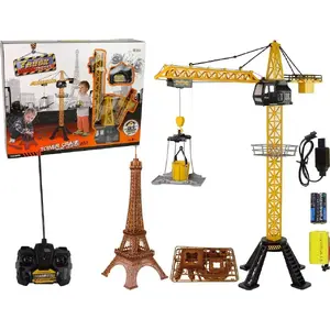 LEANToys Высокий кран строительный 90 см R/C дистанционно управляемый башенный кран