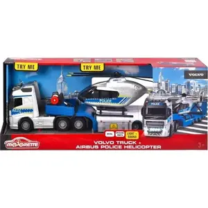Toy police set Majorette Grand Volvo 35 cm — police vehicles playset